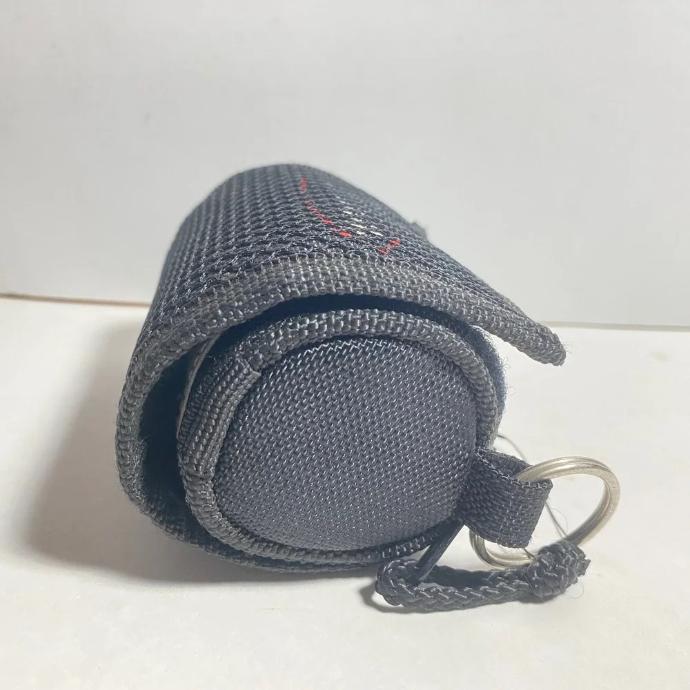 Sideout Black Roll\-Up Wallet Zipper Pocket Key Ring Compact Fabric Organizer